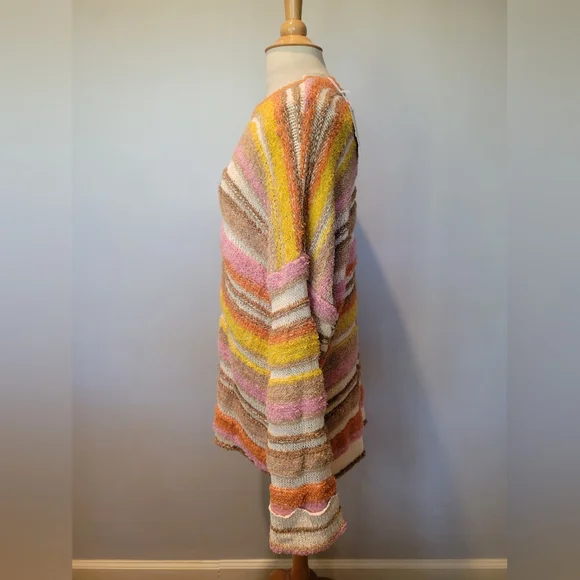 NWOT! Show Me Your Mumu Sue Cuffed Sweater Fall Striped Knit SZ M - Picture 5 of 13